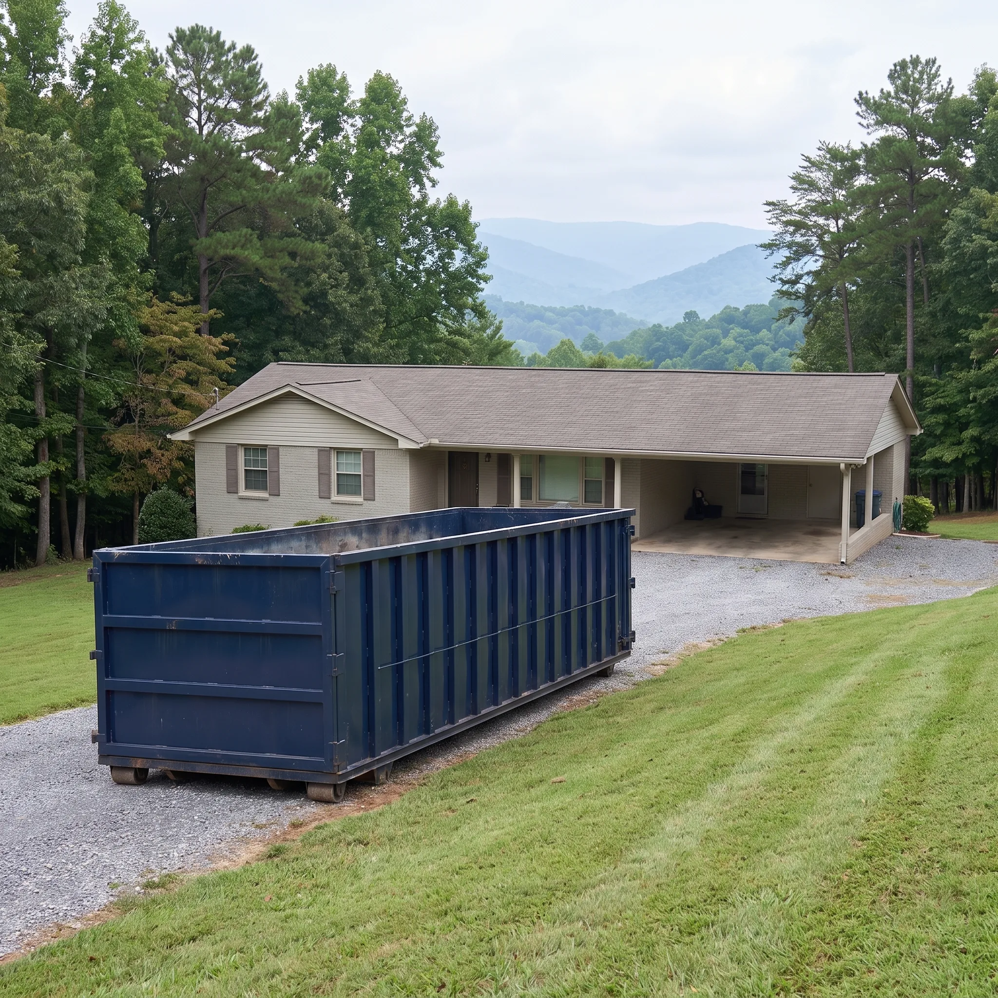 Dumpster on a Virginia Beach, VA job site